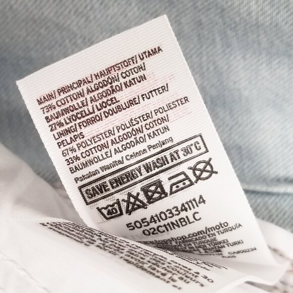 Topshop Moto Pleated Front Tie Crop Wide-leg Pants Jean Size 30 x 30 Culottes - Picture 11 of 15